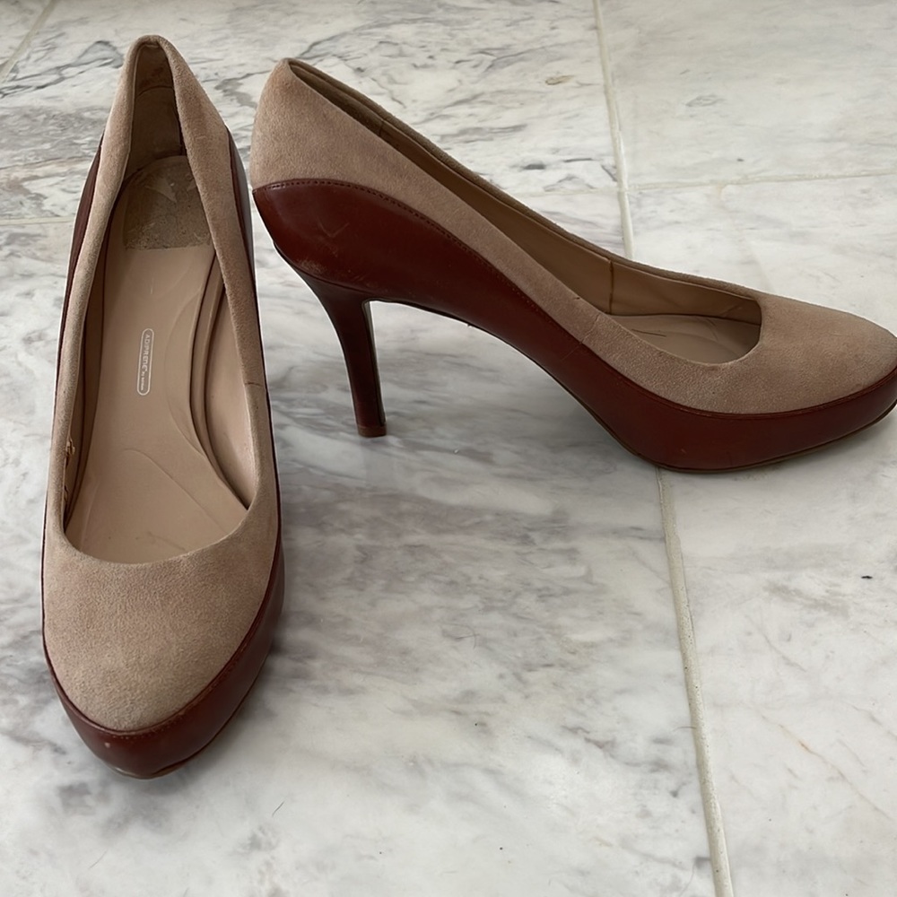 Rockport leather and suede heeled shoes.